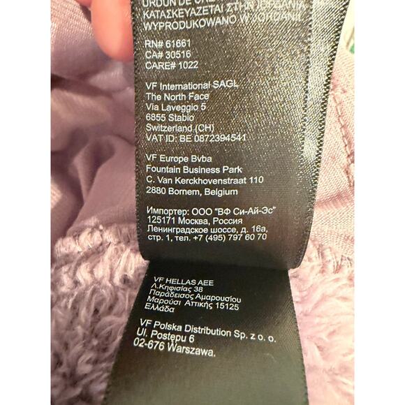 The North Face Plush Fleece Pullover XS Lavender Purple 1/4 Zip Jacket NF0A3YSP - Picture 10 of 11